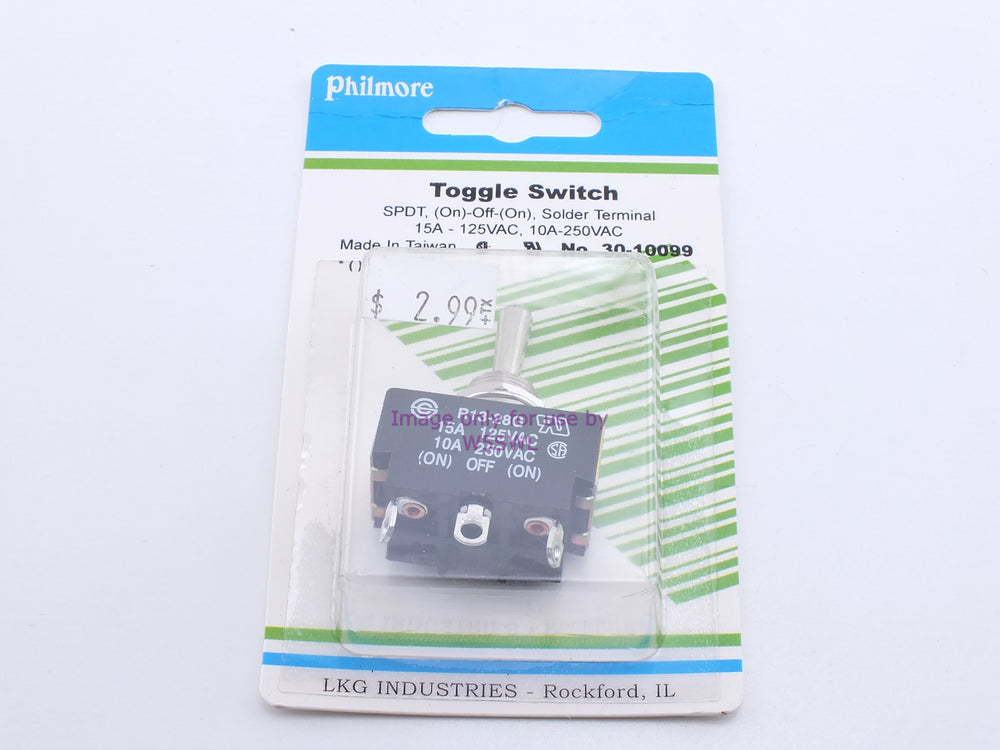 Philmore 30-10099 Toggle Switch SPDT (On)-Off-(On) Momentary Solder 15A-125VAC (bin23) - Dave's Hobby Shop by W5SWL