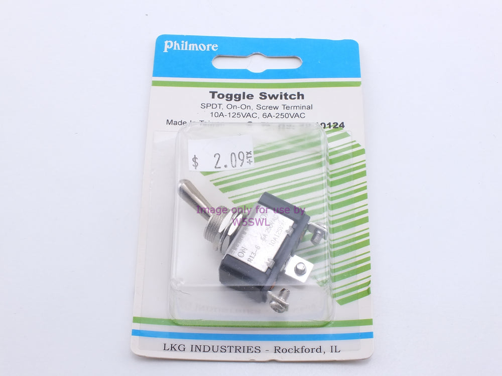 Philmore 30-10124 Toggle Switch SPDT On-On Screw 10A-125VAC (bin23) - Dave's Hobby Shop by W5SWL