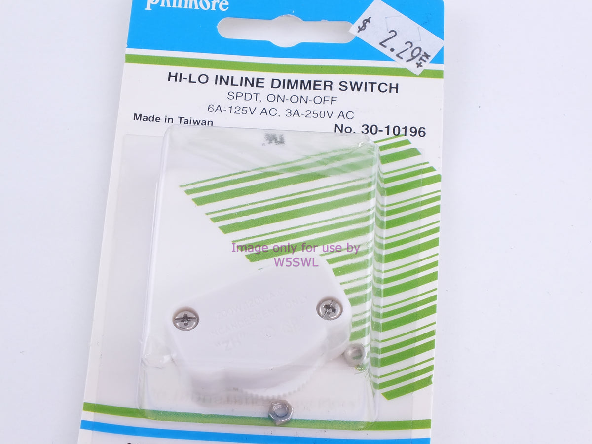 Philmore 30-10196 Hi-Lo Inline Dimmer Switch SPDT On-On-Off 6A-125VAC (bin112) - Dave's Hobby Shop by W5SWL