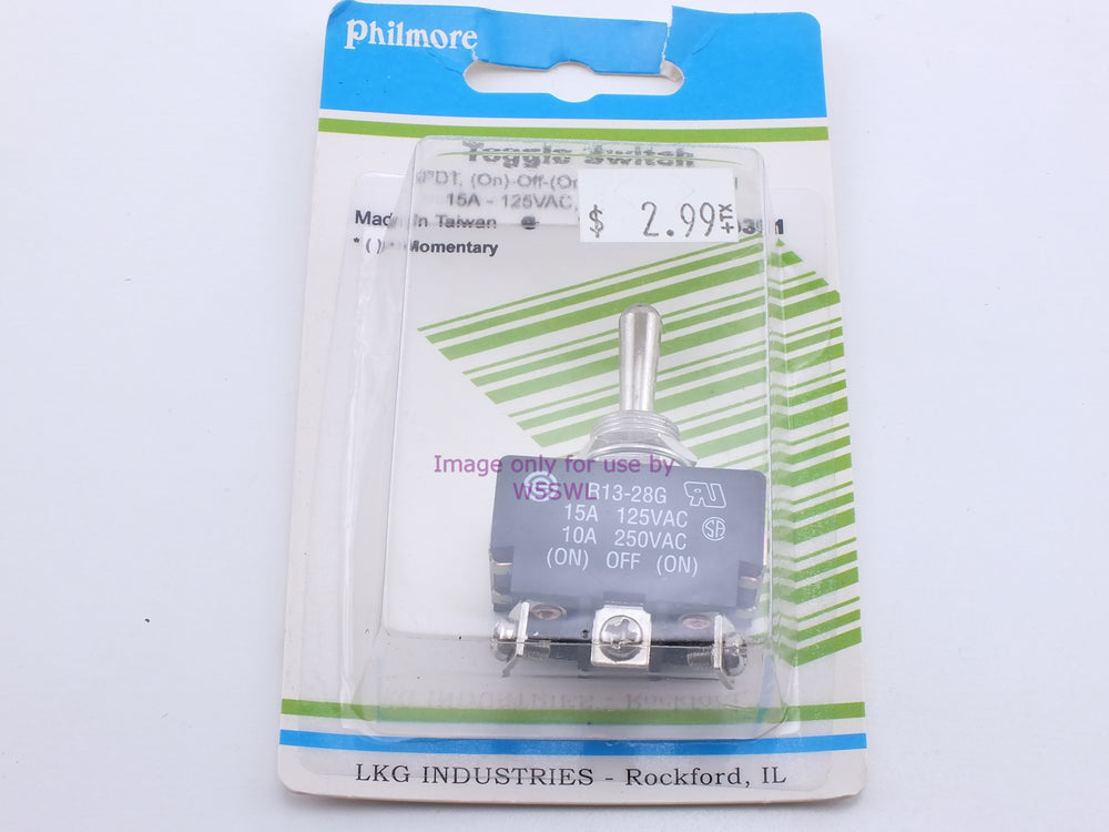 Philmore 30-10351 Toggle Switch SPDT (On)-Off-(On) Momentary Screw 15A-125VAC (bin24) - Dave's Hobby Shop by W5SWL