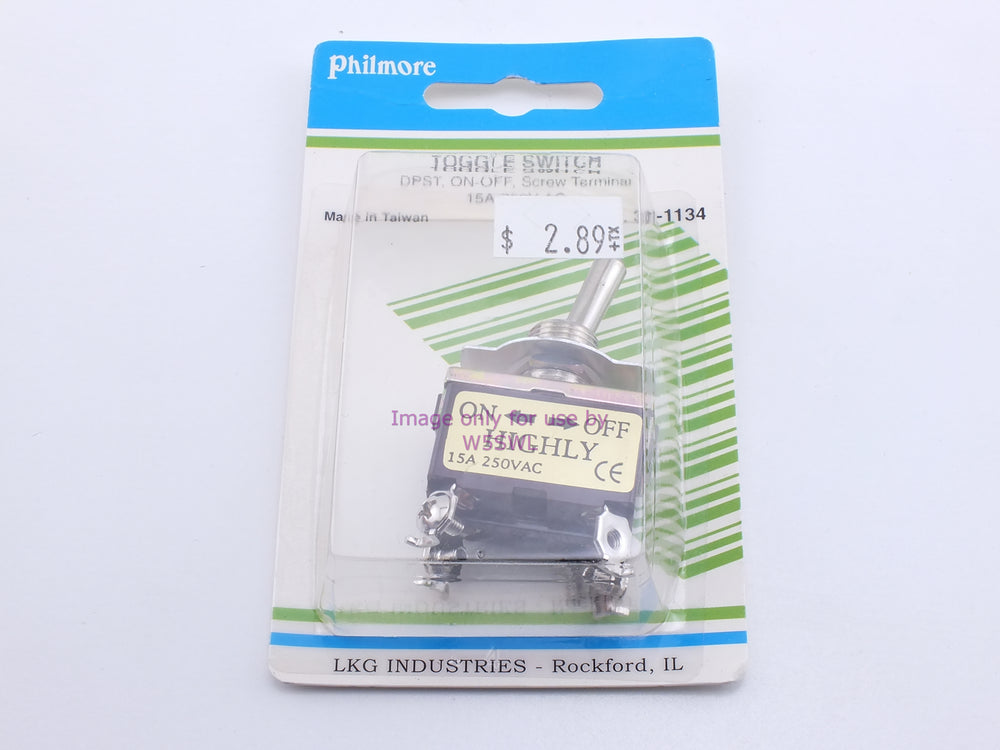 Philmore 30-1134 Toggle Switch DPST On-Off Screw 15A-250VAC (bin19) - Dave's Hobby Shop by W5SWL