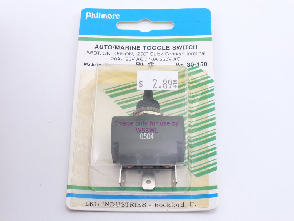 Philmore 30-150 Auto/Marine Toggle Switch SPDT On-Off-On (bin15) - Dave's Hobby Shop by W5SWL