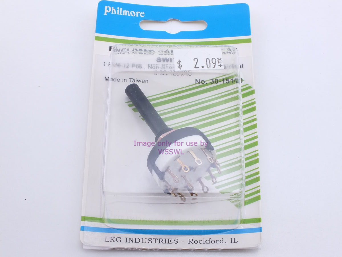 Philmore 30-15100 Enclosed Contact Rotary Switch 1 Pole-12 Pos. Non-Shorting Type Solder 0.3A-125VAC (bin24) - Dave's Hobby Shop by W5SWL