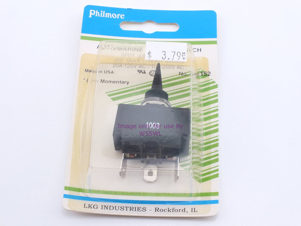 Philmore 30-152 Auto/Marine Toggle Switch SPDT (On)-Off-(On) Momentary 20A 125VAC (bin15) - Dave's Hobby Shop by W5SWL