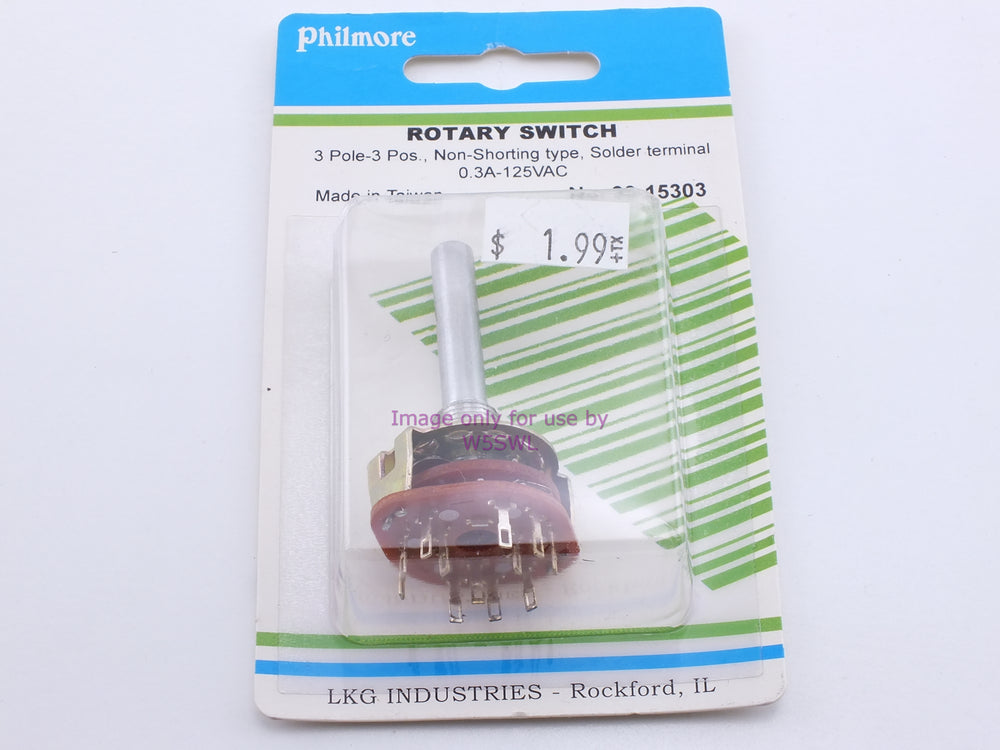 Philmore 30-15303 Rotary Switch 3 Pole-3 Pos. Non-Shorting Type Solder 0.3A-125VAC (bin25) - Dave's Hobby Shop by W5SWL