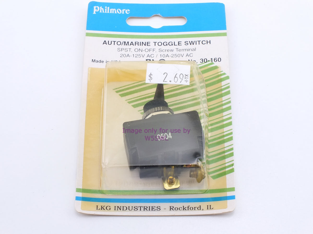 Philmore 30-160 Auto/Marine Toggle Switch SPST On-Off Screw 20A 125VAC (bin15) - Dave's Hobby Shop by W5SWL