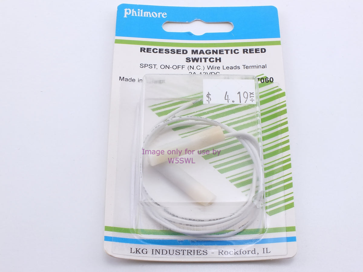 Philmore 30-17060 Recessed Magnetic Reed Switch SPST On-Off (N.C.) Wire Leads .2A-12VDC (bin26) - Dave's Hobby Shop by W5SWL