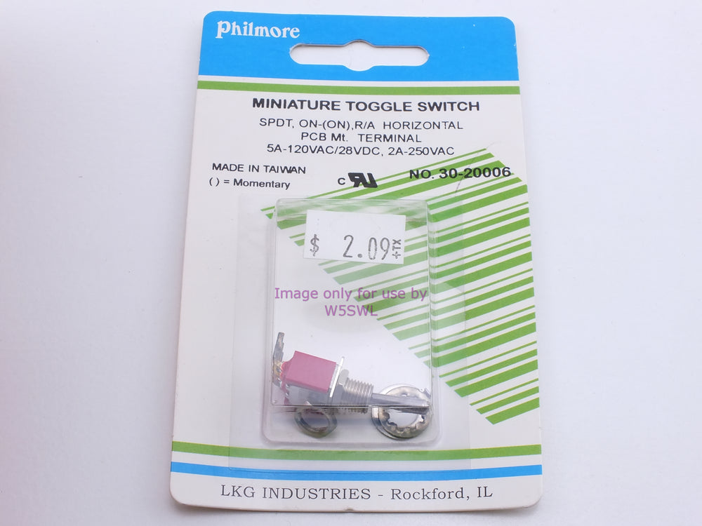 Philmore 30-20006 Mini Toggle Switch SPDT On-(On) Momentary R/A Horizontal PCB Mt. 5A-120VAC/28VDC (bin26) - Dave's Hobby Shop by W5SWL