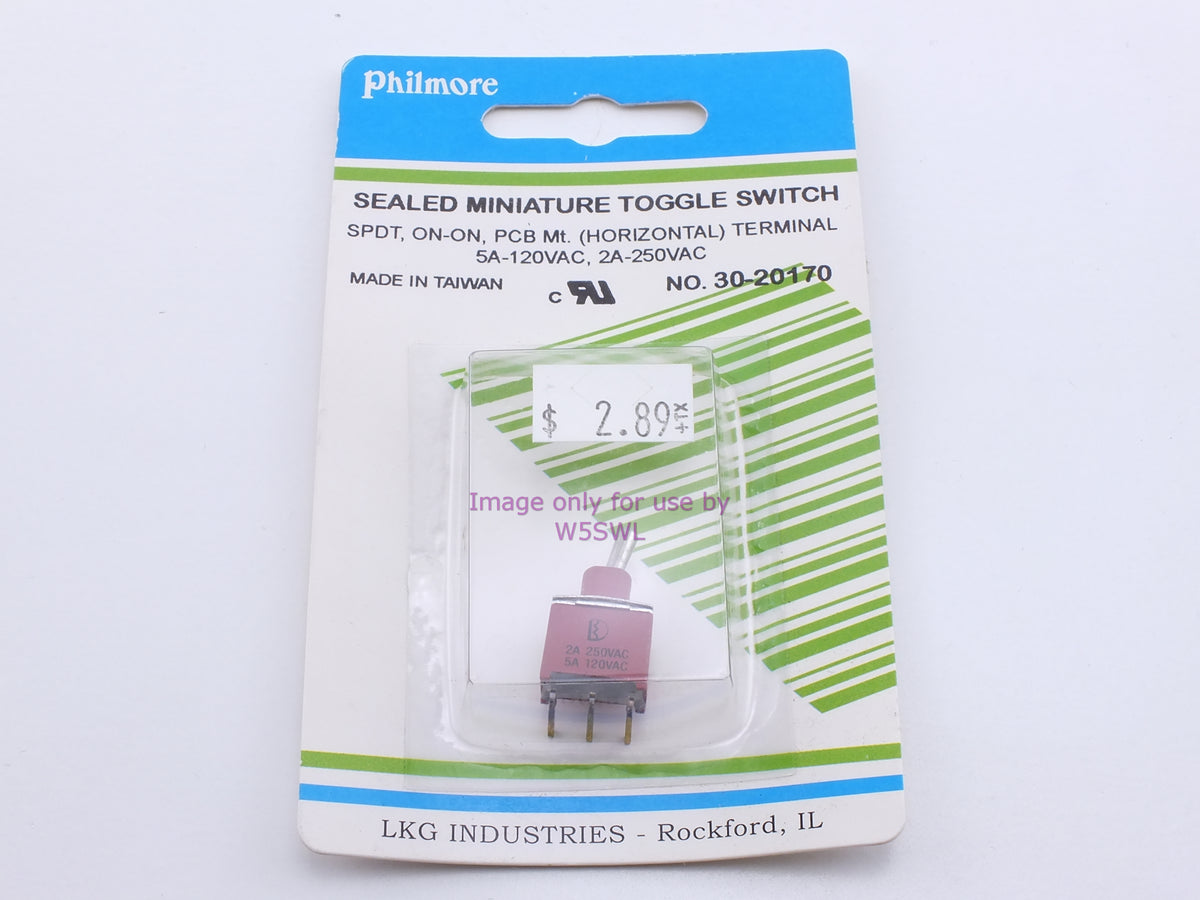 Philmore 30-20170 Sealed Mini Toggle Switch SPDT On-On PCB Mt. (Horizontal) 5A-120VAC (bin27) - Dave's Hobby Shop by W5SWL