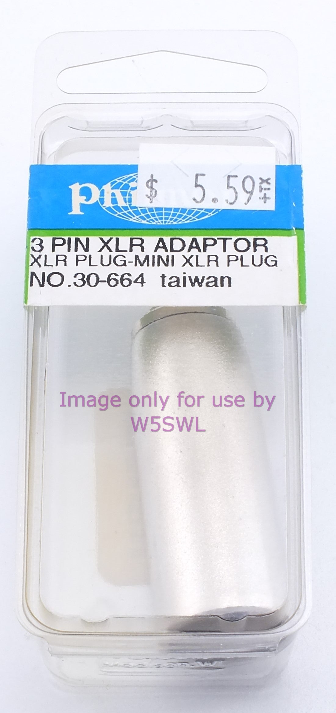 Philmore 30-664 3 Pin XLR Adapter XLR Plug to Mini XLR Plug (Bin1) - Dave's Hobby Shop by W5SWL