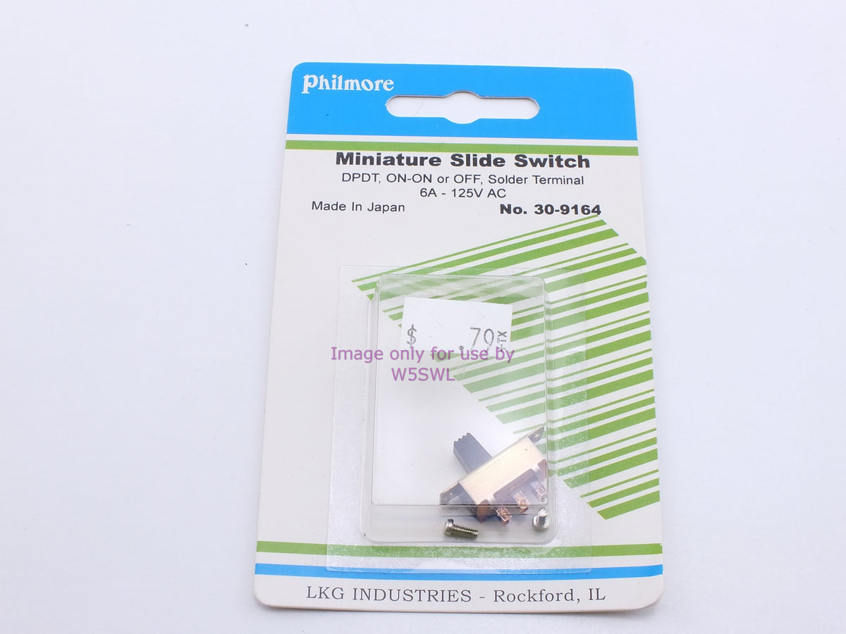 Philmore 30-9164 Mini Slide Switch DPDT On-On Or Off Solder 6A-125VAC (bin20) - Dave's Hobby Shop by W5SWL