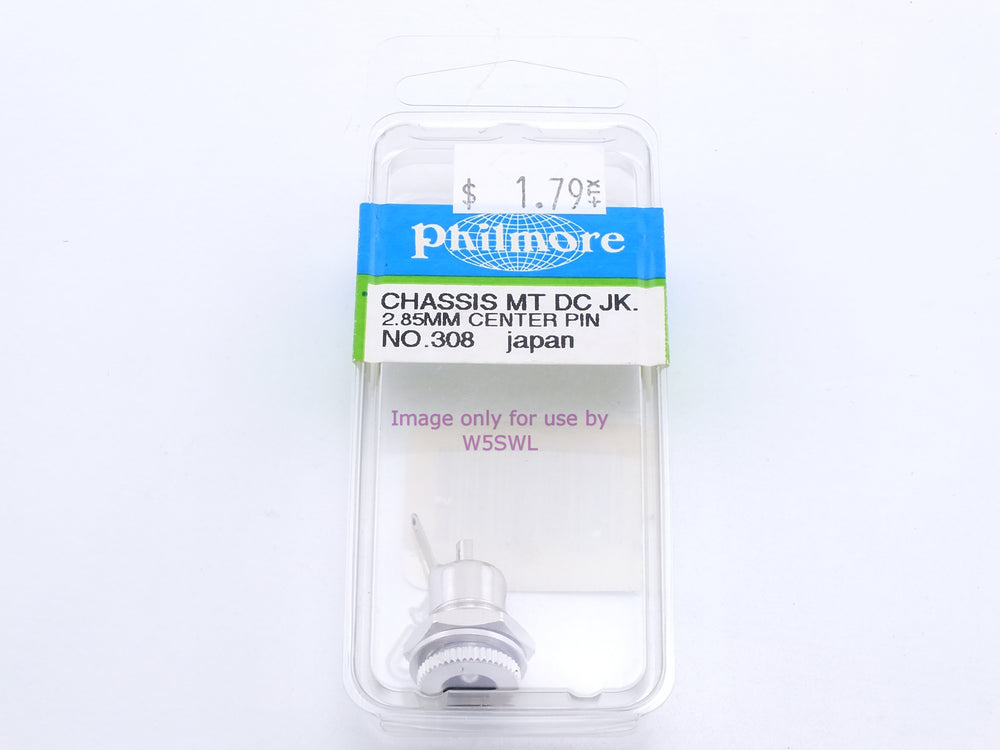 Philmore 308 Chassis Mount DC Jack 2.85MM Center Pin (bin31) - Dave's Hobby Shop by W5SWL
