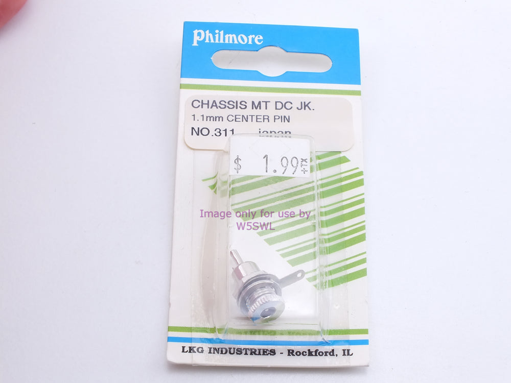 Philmore 311 Chassis Mount DC Jack 1.1MM Center Pin (bin31) - Dave's Hobby Shop by W5SWL