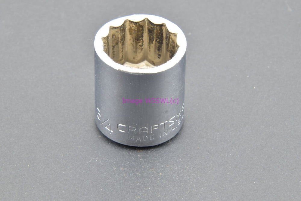 Craftsman 3/4 12pt Shallow SAE 3/8 Drive Vintage Socket (binT740) - Dave's Hobby Shop by W5SWL