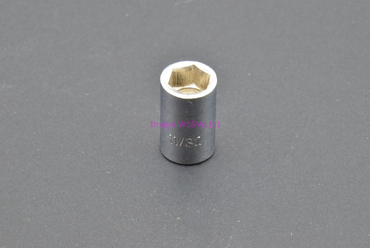 11/32" 6pt Shallow SAE 1/4 Drive Socket Japan (binT599) - Dave's Hobby Shop by W5SWL