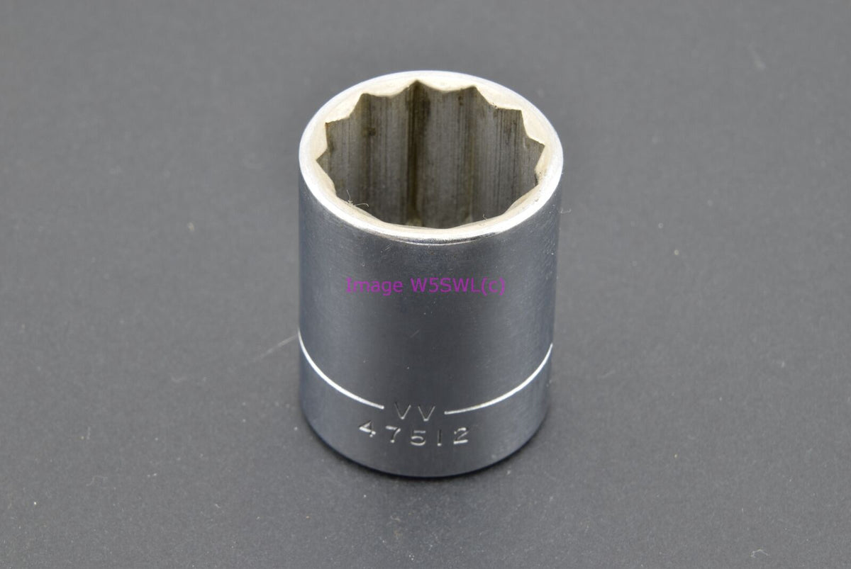 Craftsman 7/8 12pt Shallow SAE 1/2 Drive Vintage Socket -V V- (binT804) - Dave's Hobby Shop by W5SWL