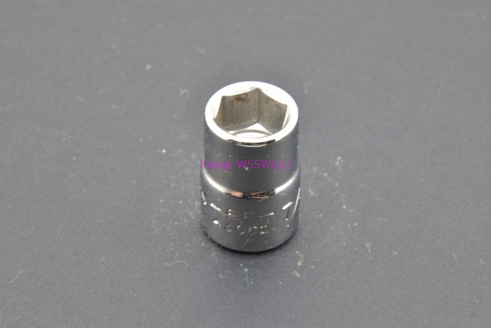 Craftsman 7/16 6pt Shallow SAE 3/8 Drive Vintage Socket -EE- (binT466) - Dave's Hobby Shop by W5SWL