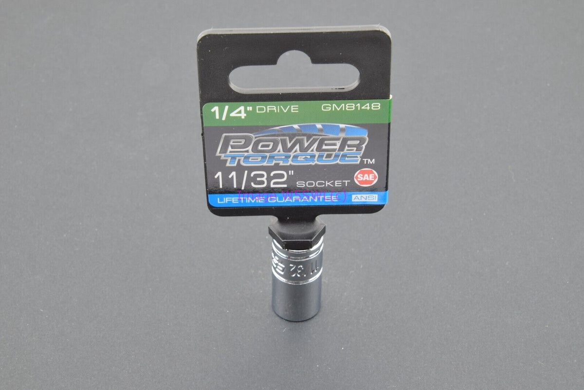 Power Torque 11/32 Socket 1/4 Drive Shallow 6 PT SAE - Dave's Hobby Shop by W5SWL