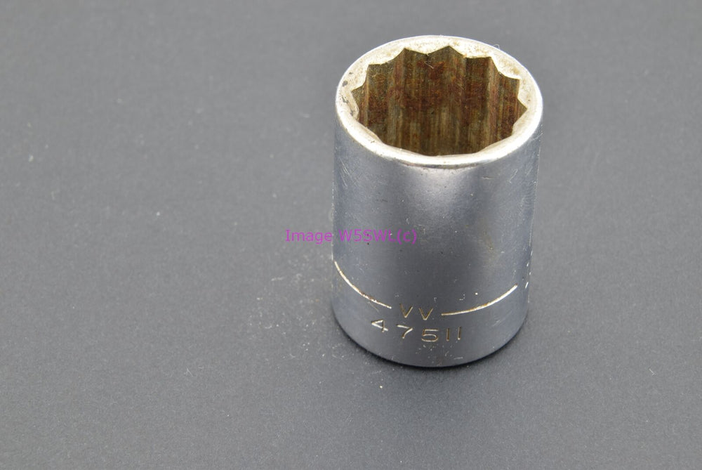 Craftsman 13/1612pt Shallow SAE 1/2 Drive Vintage Socket -V V- (binT446) - Dave's Hobby Shop by W5SWL