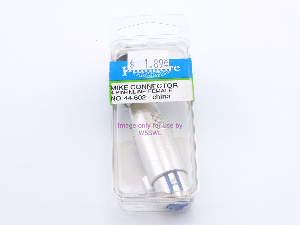 Philmore 44-602 Mike Connector 4 Pin Inline Female (bin2) - Dave's Hobby Shop by W5SWL