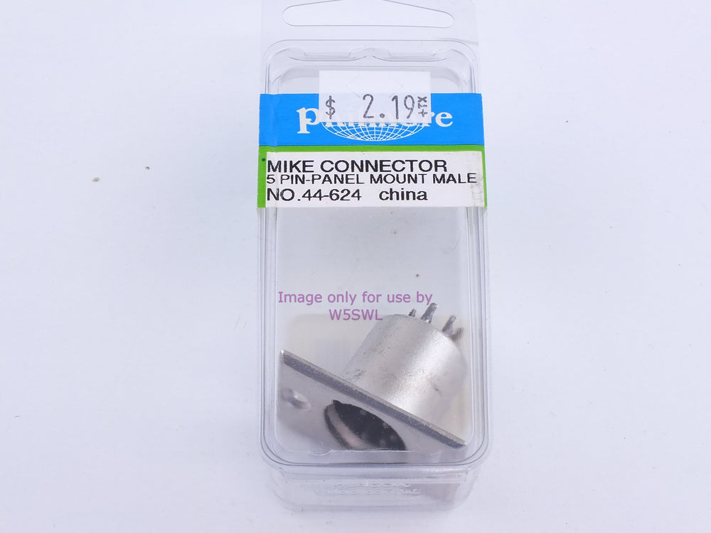 Philmore 44-624 Mike Connector 5 Pin-Panel Mount Male (bin107) - Dave's Hobby Shop by W5SWL