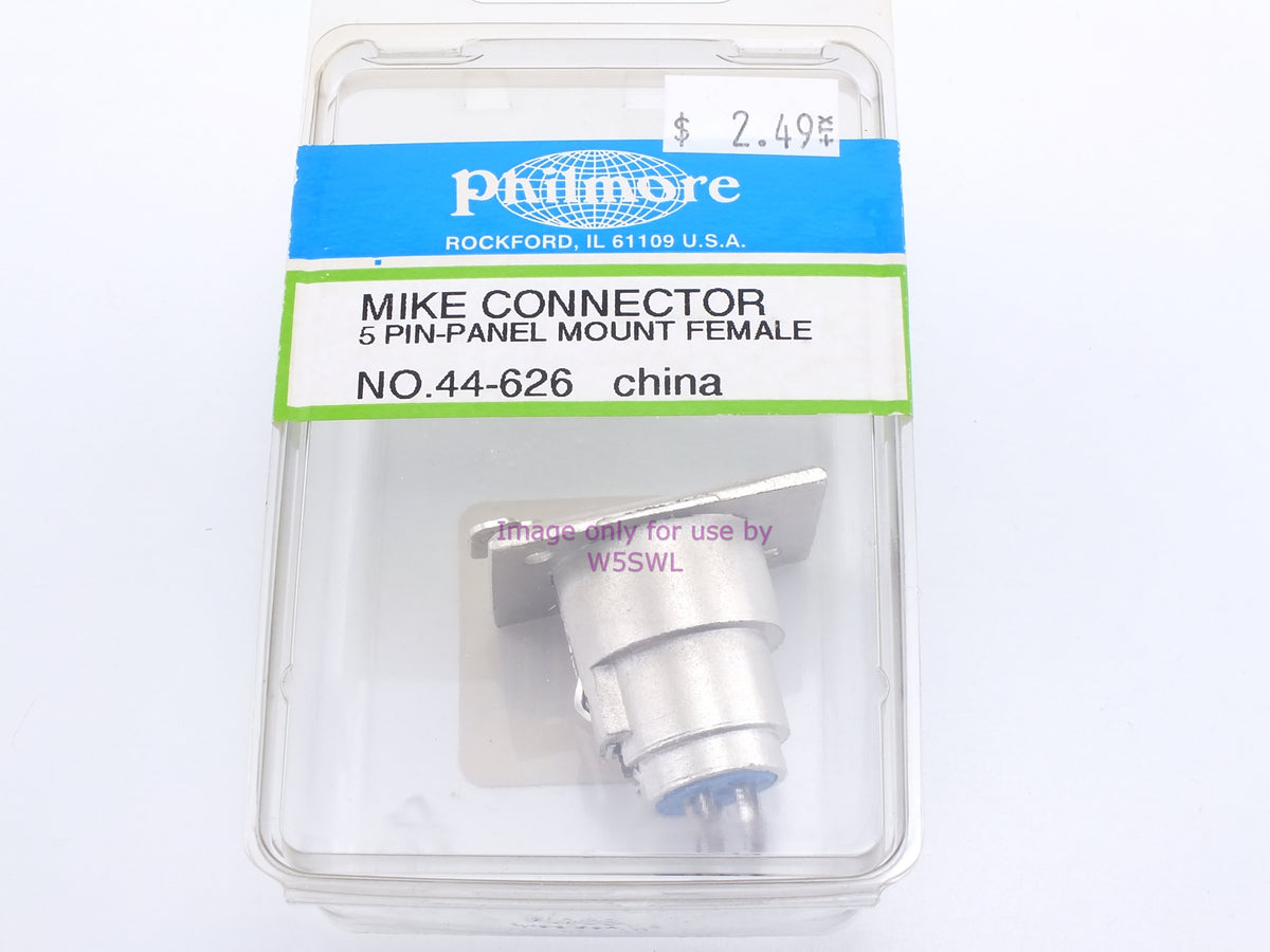 Philmore 44-626 Mike Connector 5 Pin Panel Mount Female (bin2) - Dave's Hobby Shop by W5SWL
