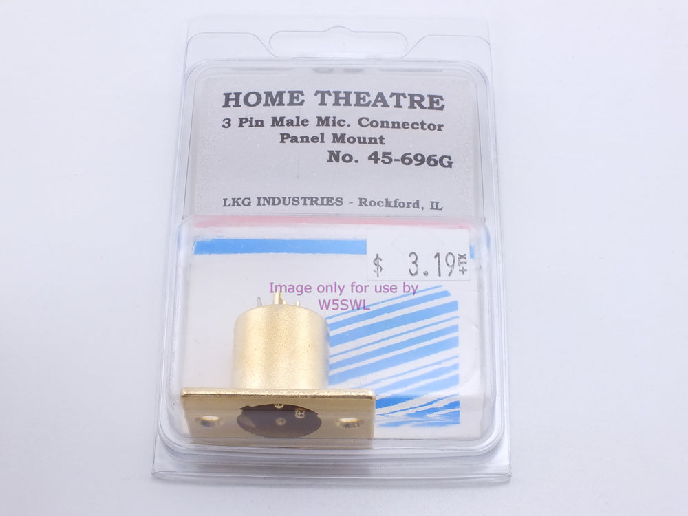 Philmore 45-696G Home Theatre Chassis Mount  Male 3 Pin Microphone Connector (Bin61) - Dave's Hobby Shop by W5SWL