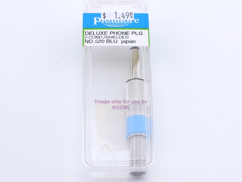 Philmore 520BLU Deluxe Phone Plug 2 Cond./Shielded (bin35) - Dave's Hobby Shop by W5SWL