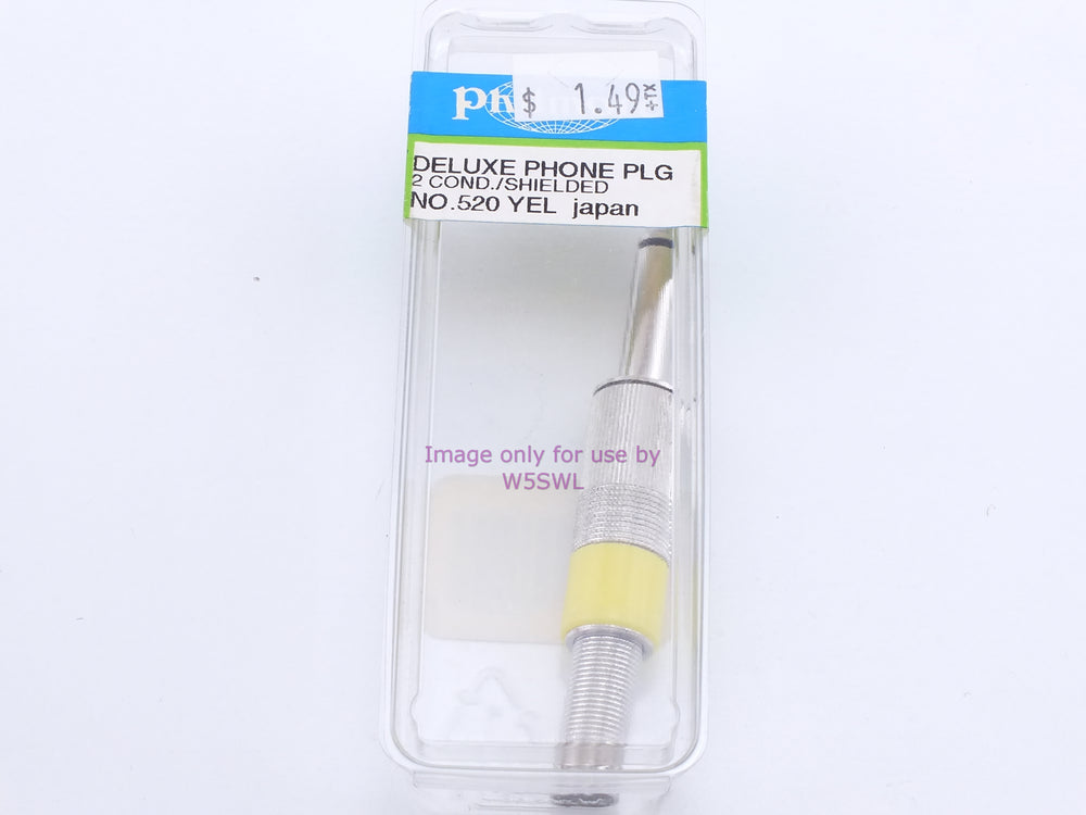 Philmore 520YEL Deluxe Phone Plug 2 Cond./Shielded (bin35) - Dave's Hobby Shop by W5SWL
