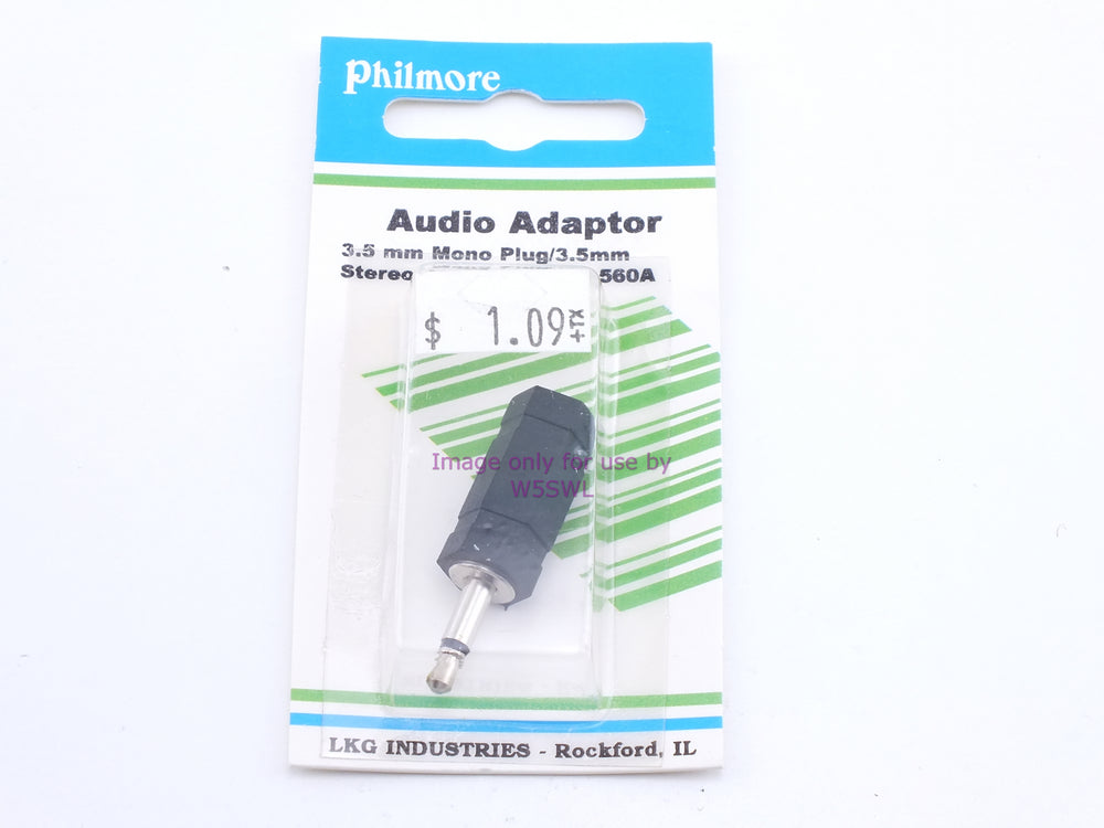 Philmore 560A Audio Adaptor 3.5mm Mono Plug/3.5mm Stereo Jack (bin34) - Dave's Hobby Shop by W5SWL