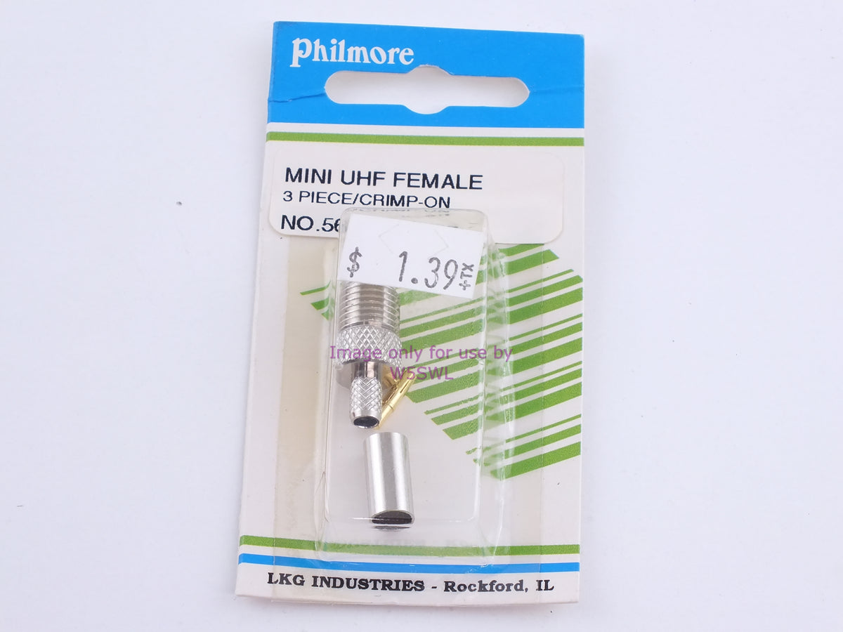 Philmore 568 Mini Uhf Female 3 Piece Crimp On (Bin85) - Dave's Hobby Shop by W5SWL