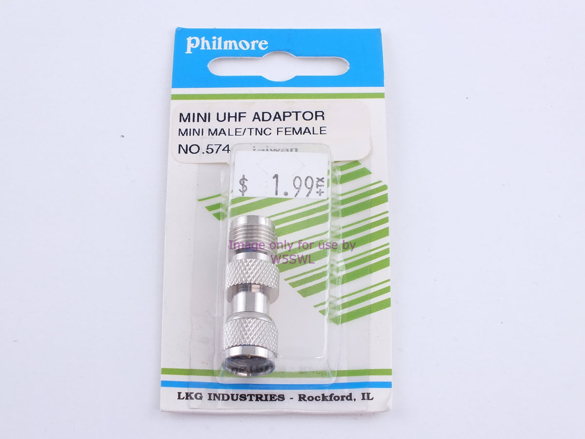 Philmore 574 Mini UHF Adaptor Mini Male/TNC Female (bin105) - Dave's Hobby Shop by W5SWL