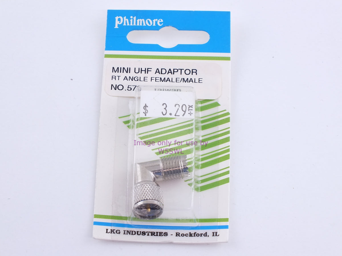 Philmore 576 Mini UHF Adaptor Rt Angle Female/Male (bin105) - Dave's Hobby Shop by W5SWL