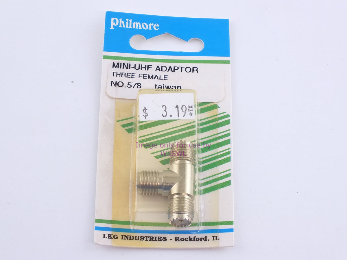 Philmore 578 Mini UHF Adaptor Three Female (bin105) - Dave's Hobby Shop by W5SWL