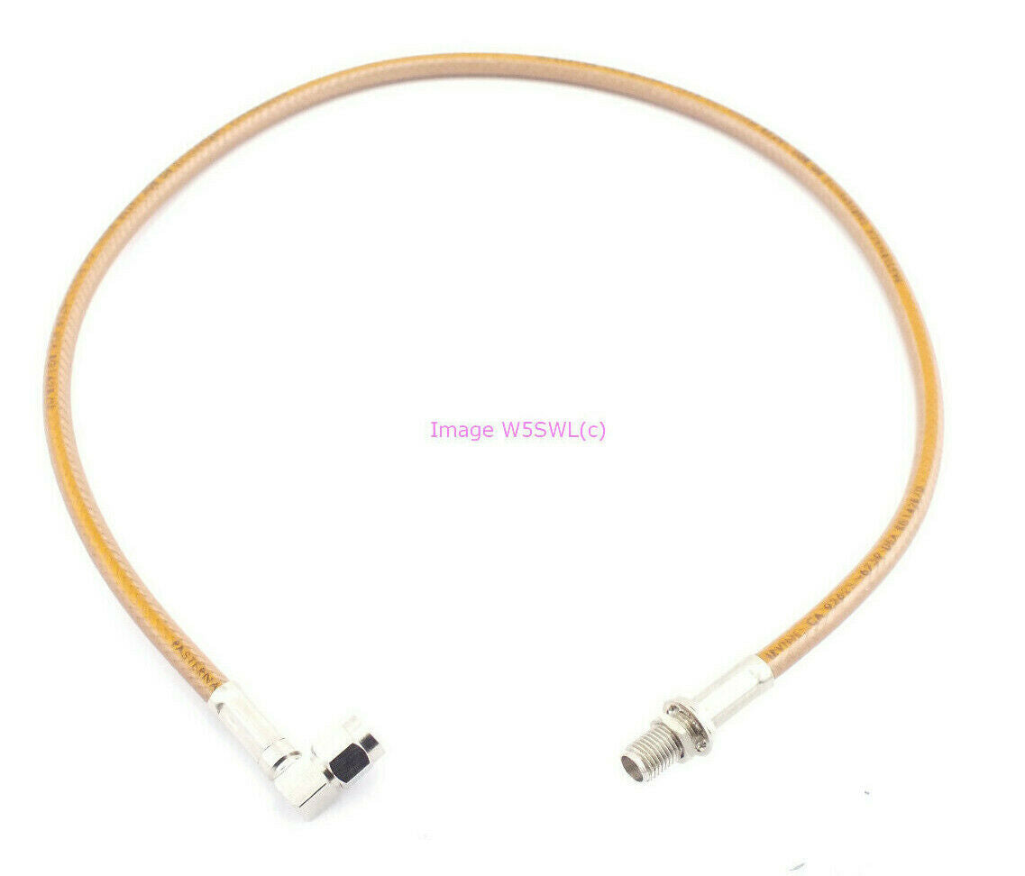 Pasternack RG142 18" SMA Right Angle Male to SMA Female Coax Jumper Patch Cable - Dave's Hobby Shop by W5SWL