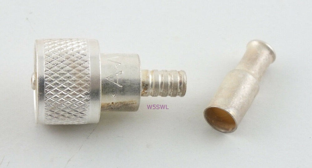 Amp Inc Silver Plated Crimp PL-259 UHF Male RG-58/U - Dave's Hobby Shop by W5SWL