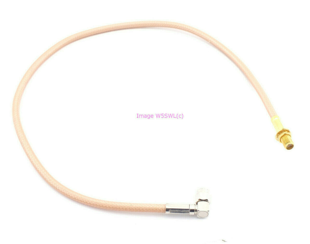 Pasternack RG142 18" SMA Right Angle Male to SMA Bulkhead Female Patch Cable - Dave's Hobby Shop by W5SWL