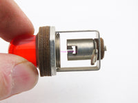 Load image into Gallery viewer, Panel Mount Red Lamp Holder Assembly - Screw On Lens - Fits 1819 Bulb (bin24) - Dave&#39;s Hobby Shop by W5SWL
