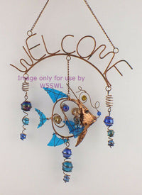 Load image into Gallery viewer, SS Sarna Copper Fish Welcome Hanger NEW Old Stock - Dave&#39;s Hobby Shop by W5SWL
