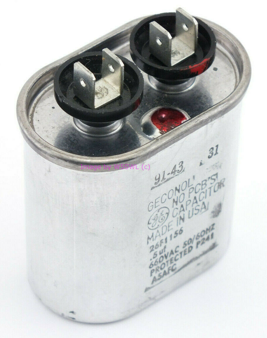 GE .5 uF (1/2 uF) 660VAC Start Cap Capacitor 26F1156 50/60Hz New - Dave's Hobby Shop by W5SWL
