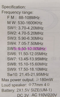 Load image into Gallery viewer, Sonnet 12 Band Hand Held Shortwave Radio Portable AC/DC with Clock/Alarm NOS - Dave&#39;s Hobby Shop by W5SWL
