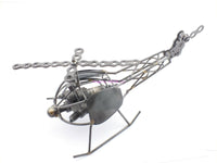 Load image into Gallery viewer, Metal Wire Frame Helicopter Collectible Adjustable Position Blades (bin4) - Dave&#39;s Hobby Shop by W5SWL
