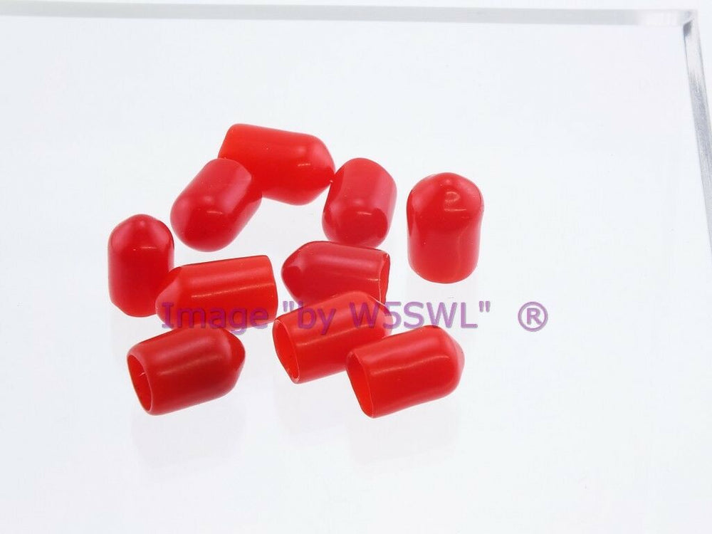 SMA Female Series Red Rubber Coax Cap Dust Cover 10-PACK - Dave's Hobby Shop by W5SWL