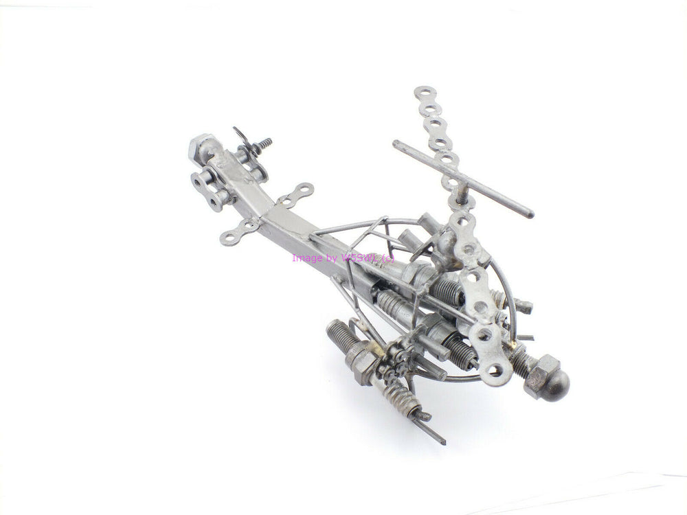 Hand Made Metal Wire Frame Attack Helicopter Collectible Movable Blades (bin3) - Dave's Hobby Shop by W5SWL
