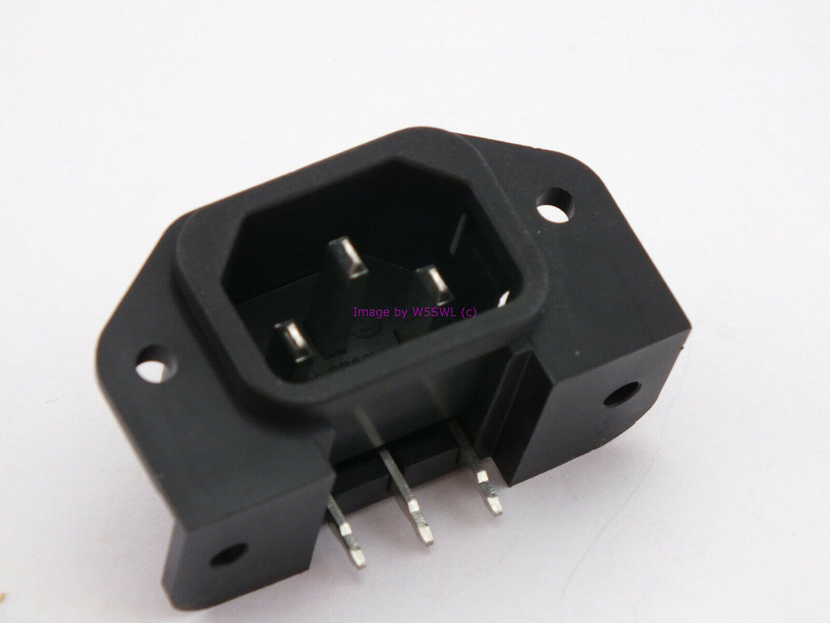 IEC320 Male AC Socket for PCB 10A 250VAC - Dave's Hobby Shop by W5SWL