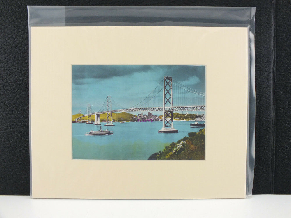 San Francisco Oakland Bay Bridge California Matted Picture - Dave's Hobby Shop by W5SWL