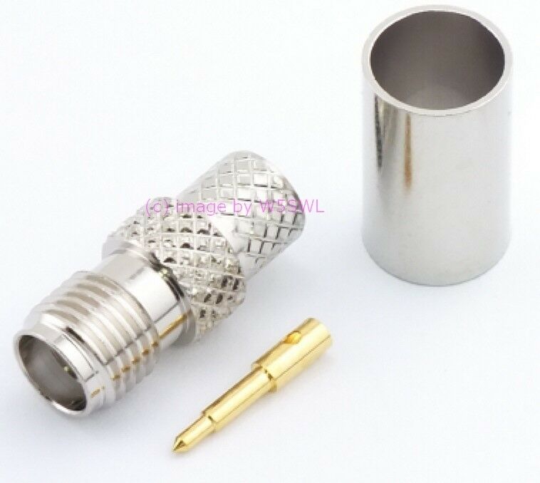 W5SWL Brand SMA Female Coax Connector Reverse Polarity Crimp LMR-240 RG-8X 2-PACK - Dave's Hobby Shop by W5SWL