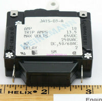 Load image into Gallery viewer, Heinemann JA1S-D3-A AC DC 10amp Toggle Switch Breaker Pefect for DC and HAM Use - Dave&#39;s Hobby Shop by W5SWL
