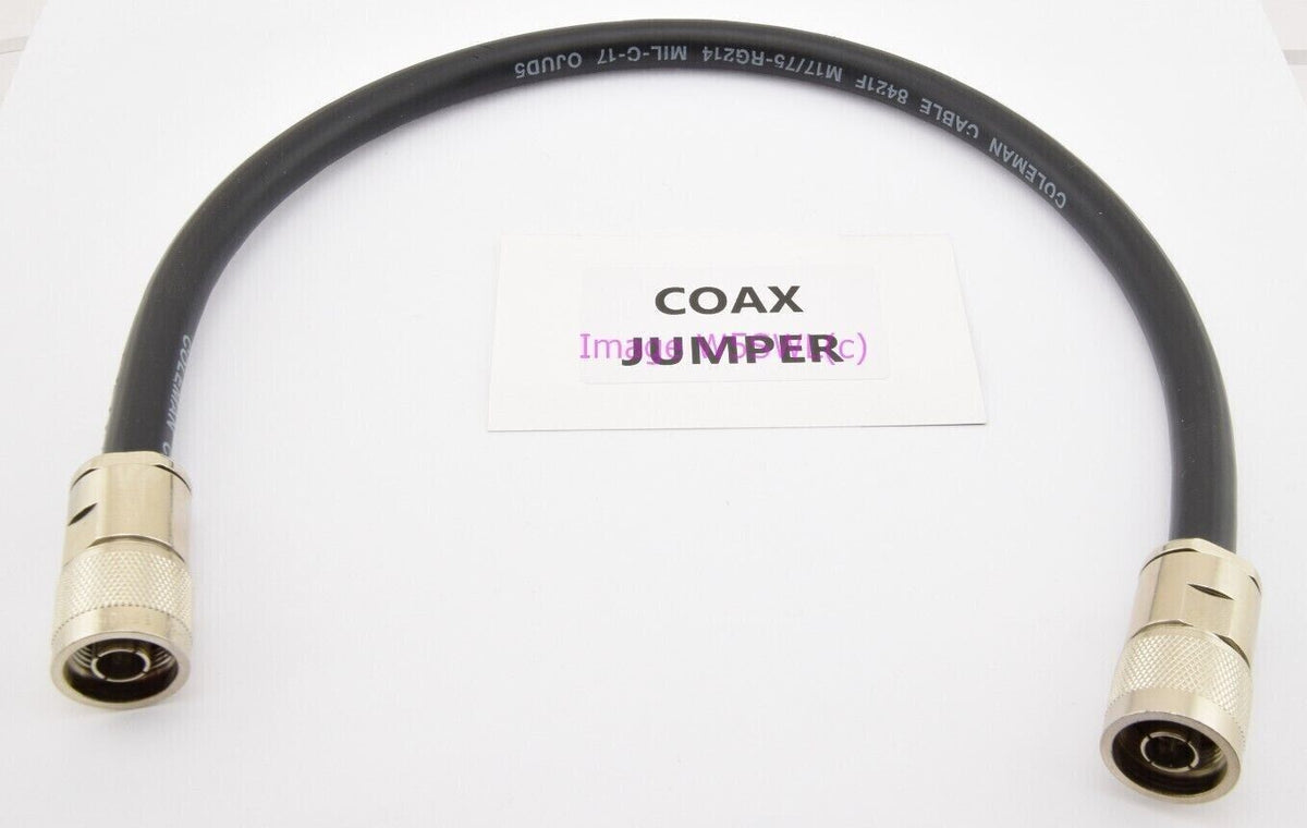 Coleman RG214 Mil-C-17 18" N Male to N Male RF Coaxial Patch Cable Jumper READ - Dave's Hobby Shop by W5SWL