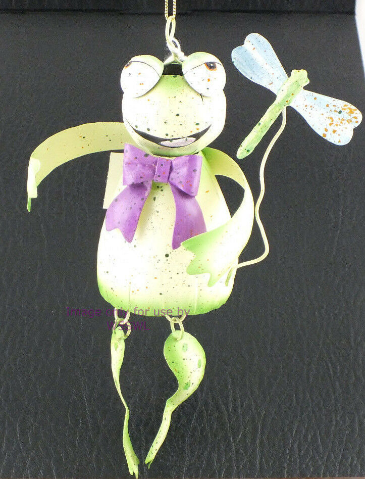 Unique Painted Metal Frog Critter Decorative Hanging Room Accent Display - Dave's Hobby Shop by W5SWL
